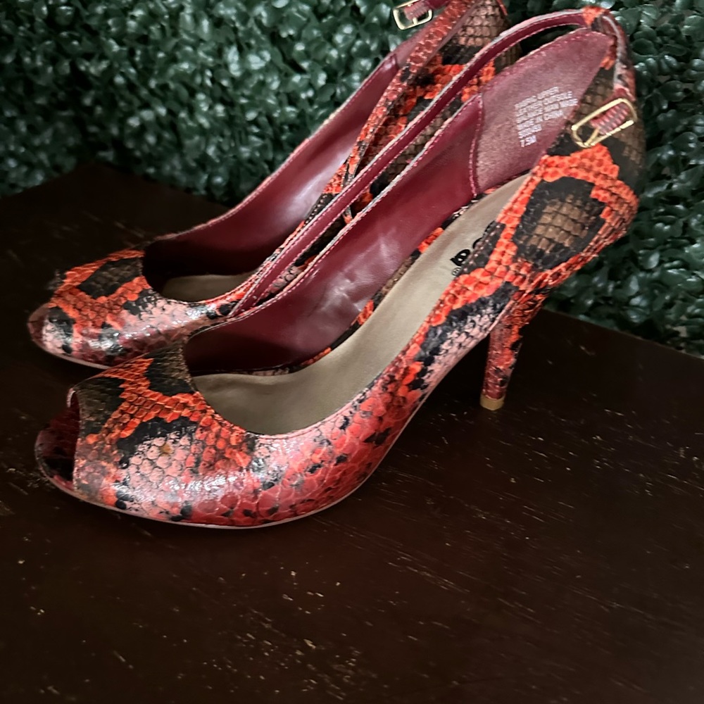 Open Toe strap heels. Size 7.5